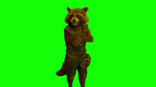 Guardians of the Galaxy 2 Rocket winking green screen