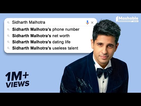 Sidharth Malhotra answers the Most Googled Questions