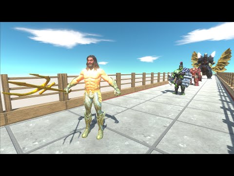 AQUAMAN vs GHIDORAH LAVA DEATH RUN  - Animal Revolt Battle Simulator