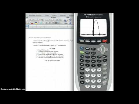TI-84 Tutorial : Finding Zeros or Roots of a Function