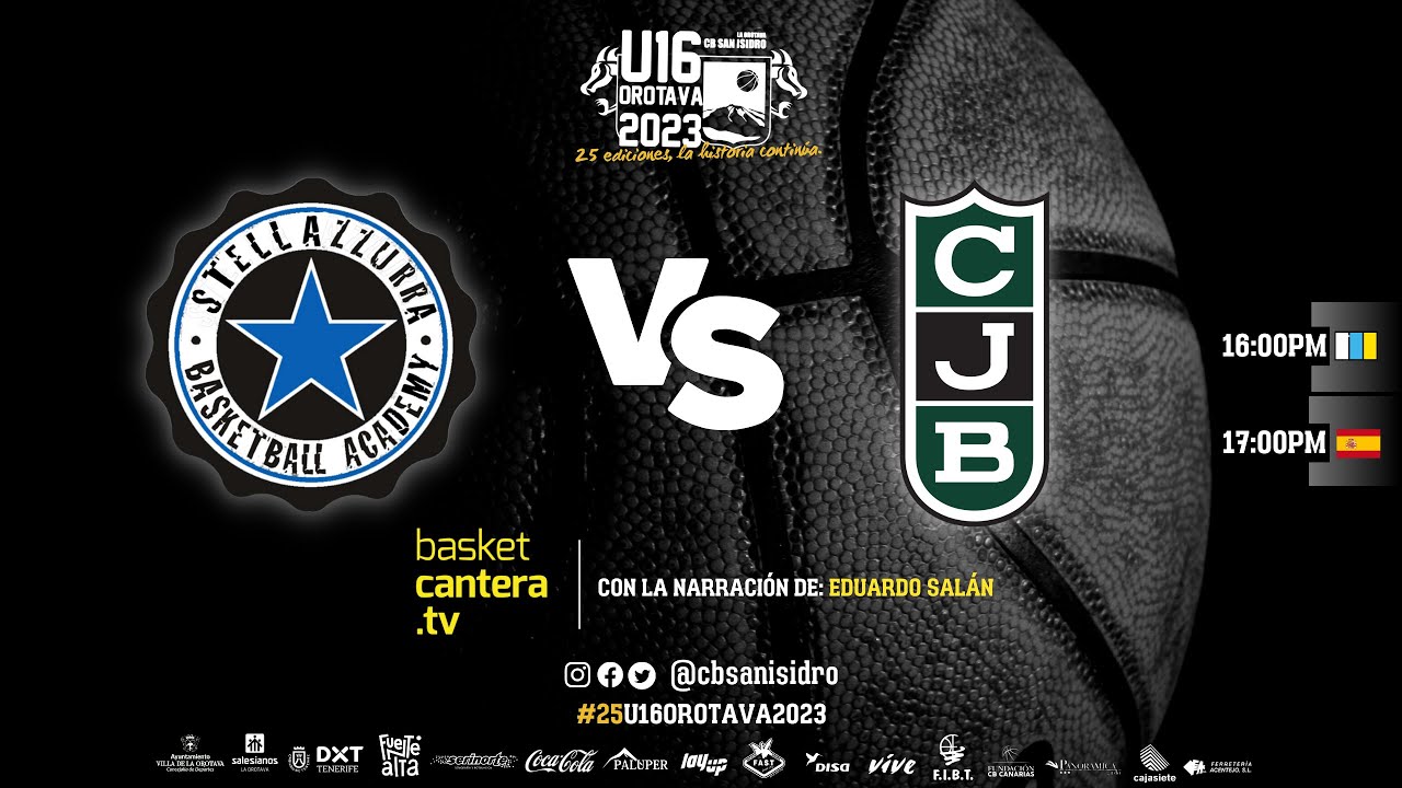 U16M.  STELLA AZZURRA ROMA vs JOVENTUT BADALONA.- Torneo Internacional Cadete de La Orotava 2023