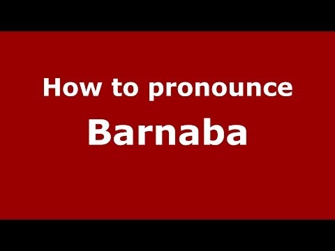 How to pronounce Barnaba