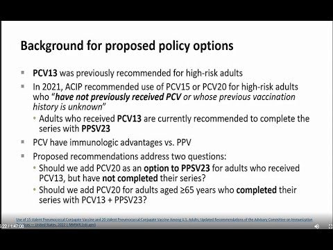 Oct 20, 2022 ACIP Meeting - Welcome, Agency updates & Combined Immunization Schedule