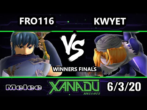 S@X 356 Online Winners Finals - FRO116 (Marth) Vs. Kwyet (Sheik) Smash Melee - SSBM