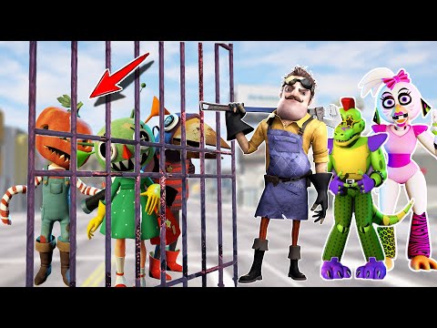 TÜM KÖTÜLER BİR ARADA ÇOCUKLARI KAÇIRDILAR 😱 Hello Neighbor - Scary Teacher - FNAF