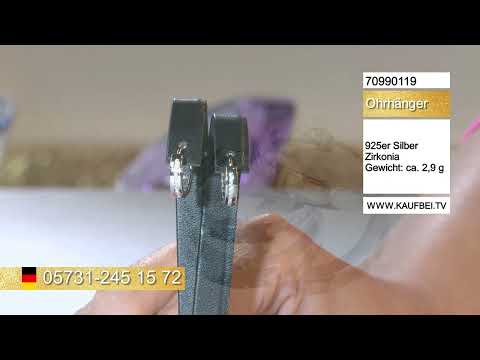Серьги из серебра 925 пробы с фианитами 