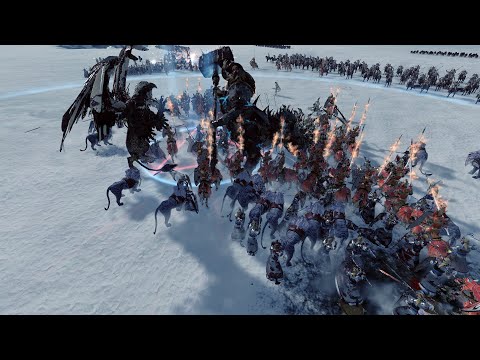 TW:WH2 Community Cast - HIgh Elves vs Warriors of Chaos - The Grim vs The Mountain  feat. Triarii