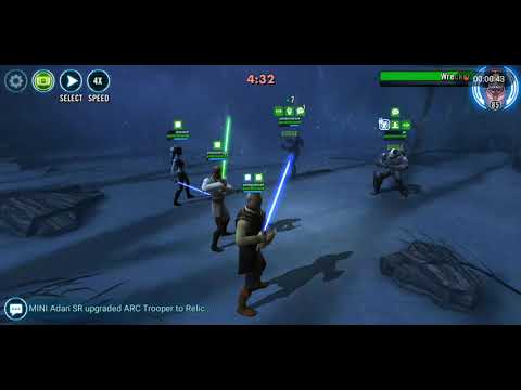 SWGOH Grand Arena 3v3 QGJ, Aayla, KAM vs Hunter, Tech, Wrecker (Win)