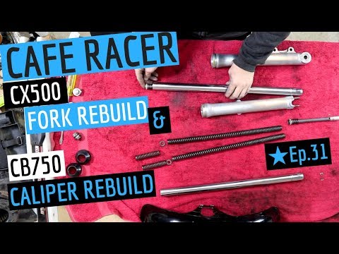 Honda CX500 Fork Seal Replacement & CB750 ★ Cafe Racer Caliper Rebuild - Ep. 31