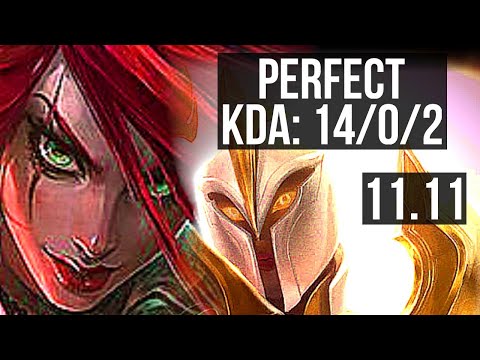 KATARINA vs KAYLE (MID) | 14/0/2, Legendary, 1.4M mastery | TR Master | v11.11