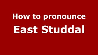 How to pronounce East Studdal