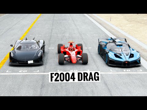 Ferrari F1 2004 DRAG EDITION vs Bugatti Bolide vs Koenigsegg Jesko Absolut - Special Stage Route X