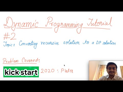 Dynamic programming tutorial with Google Kickstart 2020 (round A) Plates problem