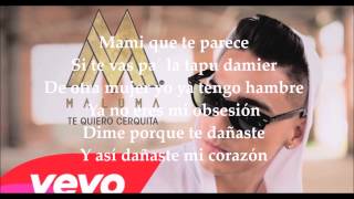 Maluma - Te Quiero Cerquita (letra y mix oficial)