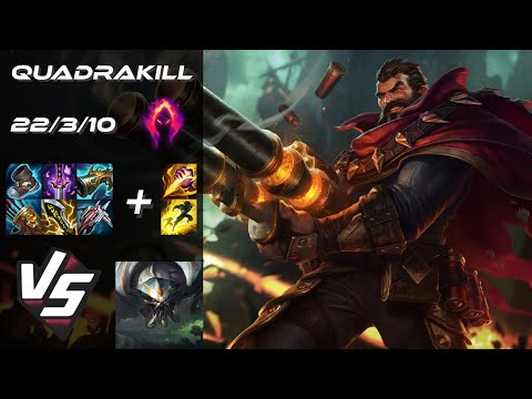 JUNGLE Graves vs Skarner [QUADRAKILL] - NA Grandmaster Patch 14.24