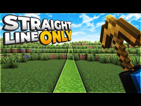 Minecraft, But ONLY Walking In A Straight Line… again