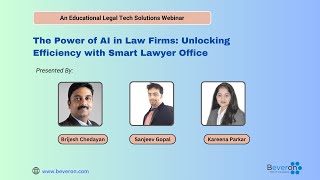 The Power Of AI in Law Firm Unlocking Efficiency With Smart Lawyer Office | Webinar Live Session