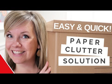 Marie Kondo inspired Paper Clutter tips with a Speedy Twist & Dollar Store Box (2019) Video