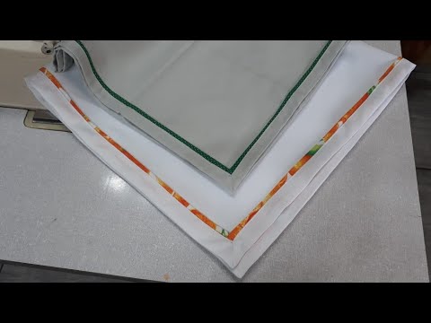 TEA TOWEL IN THE MITERED CORNER