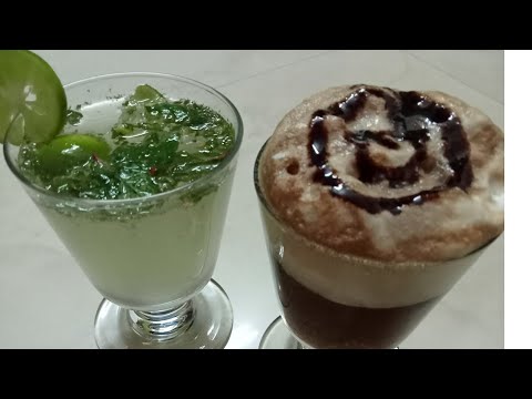 classic mojito 🍸🍸🍸 and ice cream drink