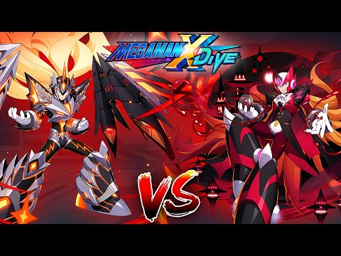 Crimson Valstrax Zero Vs Halloween Zero - Mega Man X DiVE (Mobile Controls PvP)