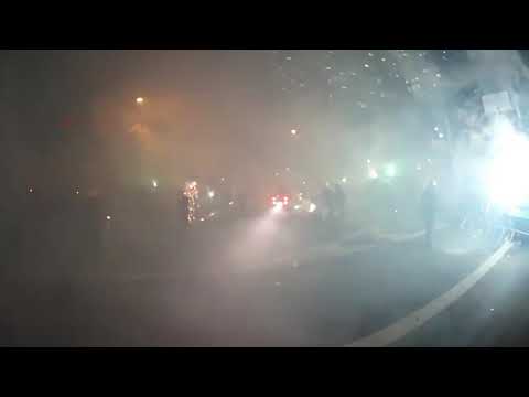 ( chegada do ônibus do Palmeiras ) - Corredor Alvi-verde Final copa do Brasil 2015