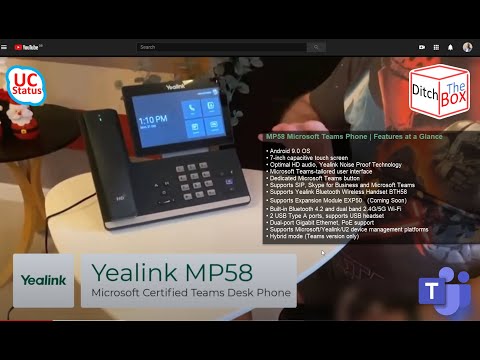 Yealink MP56 VoIP telefonas;(MP56-TEAMS) video