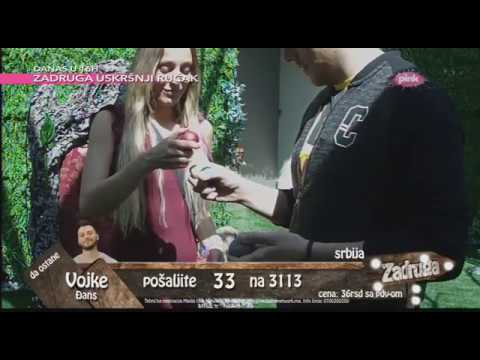 Zadruga - Sloba i Luna, kucanje jajima - 08.04.2018.