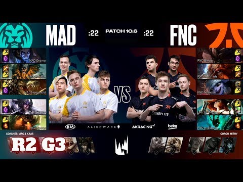 Fnatic vs Mad Lions - Game 3 | Round 2 PlayOffs S10 LEC Spring 2020 | FNC vs MAD G3