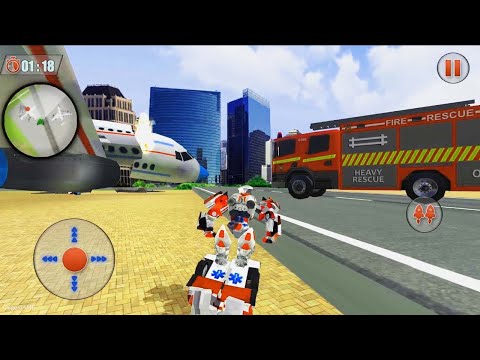Lifeguard Robot Rescue Animal Simulator #1 - Ambulance Robot City Rescue Game - Android Gameplay hd