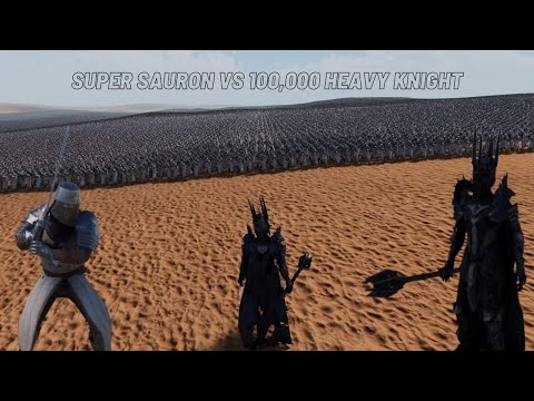 Super Sauron vs 100,000 Heavy Knights ! | Ultimate Epic Battle Simulator 2