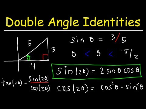 Double Angle Identities & Formulas of Sin, Cos & Tan - Trigonometry