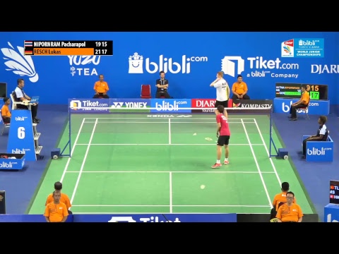 WORLD JUNIOR CHAMPIONSHIPS 2017 | MS | NIPORNRAM (THA) vs RESCH (GER)