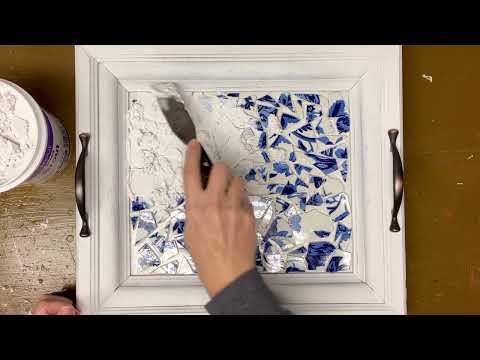 #Craftidly - DIY Mosaic Picture Frame Tray