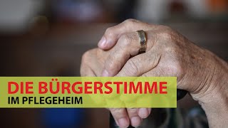 Im Pflegeheim – Die Meinung eines Bürgers aus dem Burgenlandkreis.
