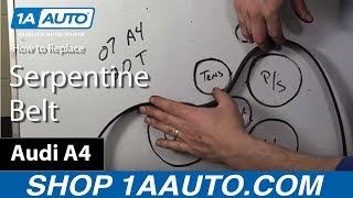 How to Replace Serpentine Belt 04-09 Audi A4