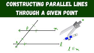 constructing parallel lines through a given point 