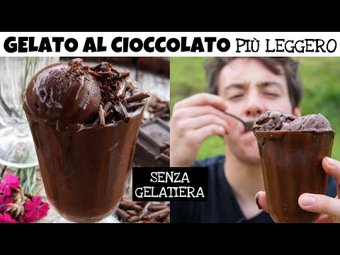 GELATO AL CIOCCOLATO fresco e più leggero SENZA GELATIERA senza latte panna e uova | Davide Zambelli