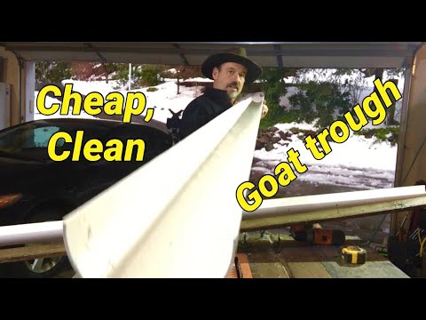 How to cut drain pipe lengthwise to use as a goat trough.