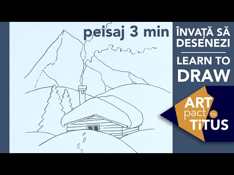 DESENEAZA UN PEISAJ DE IARNA / DRAW A WINTER LANDSCAPE #landscape #winter