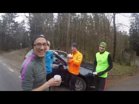 Trening na trasie 10. PANAS Półmaratonu Ślężańskiego  26.12.2016 r. Sobótka