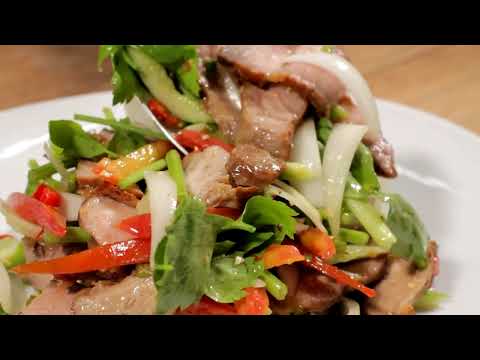 Ep 6: Spicy Grilled Pork Shoulder Salad (40 Thai Street Food Recipes as Recommended by CNN)