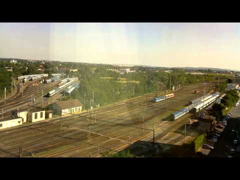 Raspberry Pi timelapse - Train depo at Spielberg office center in Brno