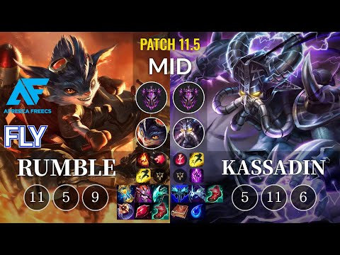 AF Fly Rumble vs Kassadin Mid - KR Patch 11.5