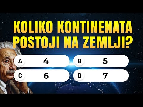 Kviz iz Opšte Kulture: 20 Pitanja za Prave Znalce! 🌍🤔 | Testiraj Svoje Znanje! 📚