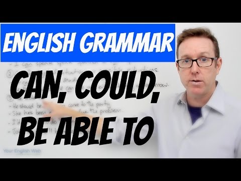 English lesson B1 - Using 'can', 'could' and 'be able to' for ability - gramática inglesa