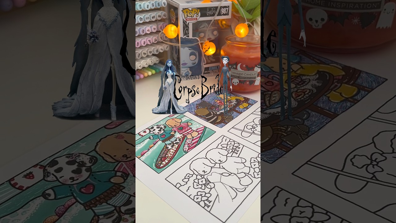 coloring page - corpse bride style