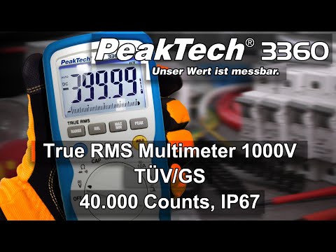 PeakTech 3360 Profi- True RMS Multimeter 40.000 Counts/Professional True RMS Multimeter 40000-DE/ENG