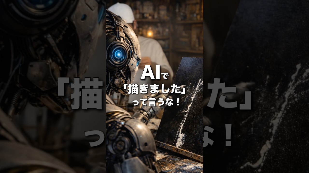 「AIで”描きました”じゃないだろ！お前は描いてない！」っと感じる人…それ時間の無駄ですよ👨‍🎨 #画家になる #画家 #アート #art #painter  ※ 映像には一部AIを使用しています