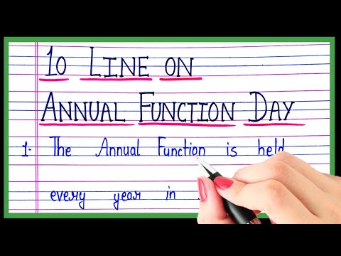 10 lines on annual function day | Essay on annual function day in english | Annual function essay